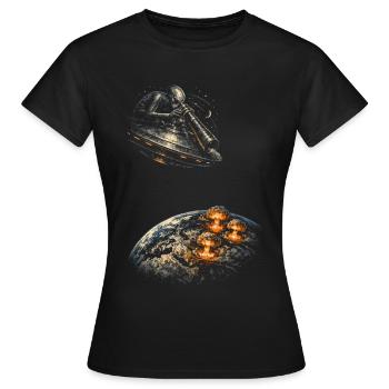 Astronome en astronomie - T-shirt Femme - noir - Devant - AI Model Female 172 dark (172cm)