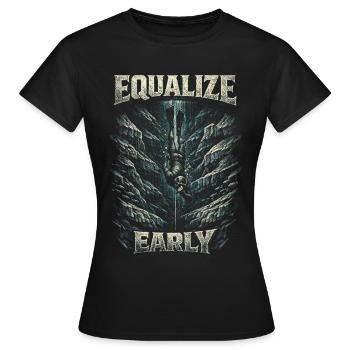 Apnée libre Égalisation précoce - T-shirt Femme - noir - Devant - AI Model Female 172 dark (172cm)
