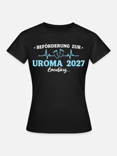 Uroma 2027 Beförderung zur Urgroßmutter - Frauen T-Shirt - Schwarz