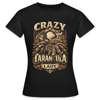 Vogelspinne Crazy Tarantula Lady - Women's T-Shirt - black - Front - AI Model Female 172 dark (172cm)