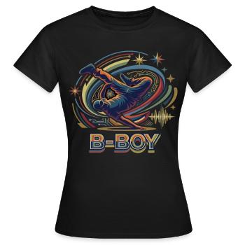 Breakdance B-Boy Hip Hop Streetdance - T-shirt Femme - noir - Devant - AI Model Female 172 dark (172cm)