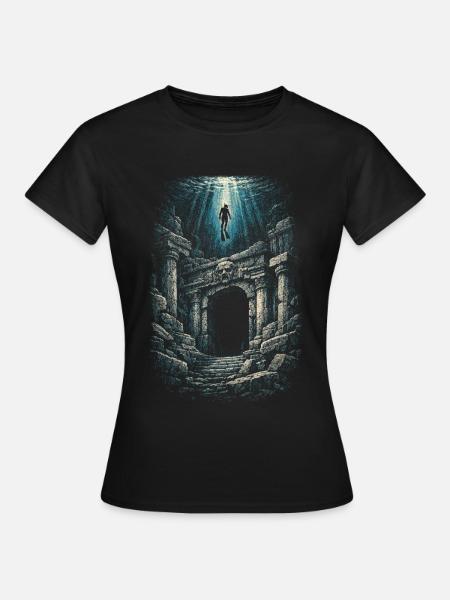 Apnoetauchen Freitauchen - Frauen T-Shirt - Schwarz
