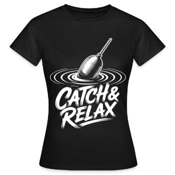 Catch & Relax - Frauen T-Shirt - Schwarz - Vorne - AI Model Female 172 dark (172cm)