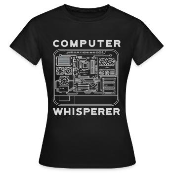 Ordinateur Whisperer Matériel de carte mère PC - T-shirt Femme - noir - Devant - AI Model Female 172 dark (172cm)