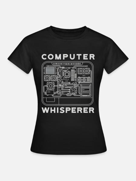 Computer Flüsterer Motherboard Hardware PC - Frauen T-Shirt - Schwarz