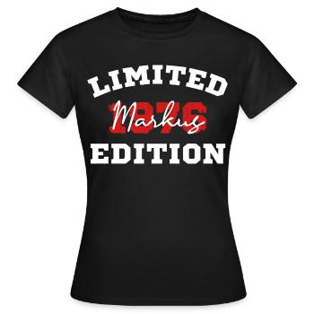 Limited Edition 1976 Markus Birthday Shirt - Women's T-Shirt - black - Front - AI Model Female 172 dark (172cm)