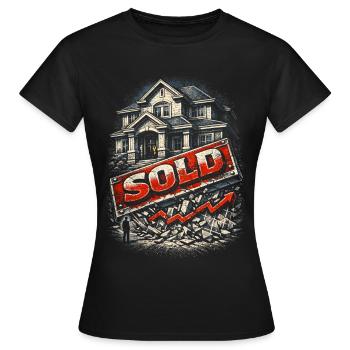 Agent immobilier Courtier - T-shirt Femme - noir - Devant - AI Model Female 172 dark (172cm)