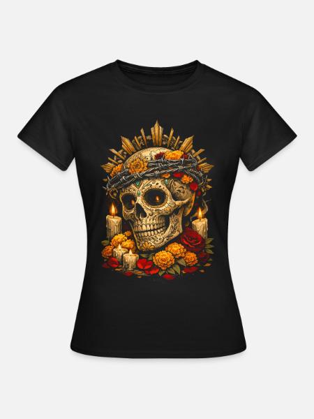 Dia De Los Muertos - Frauen T-Shirt - Schwarz