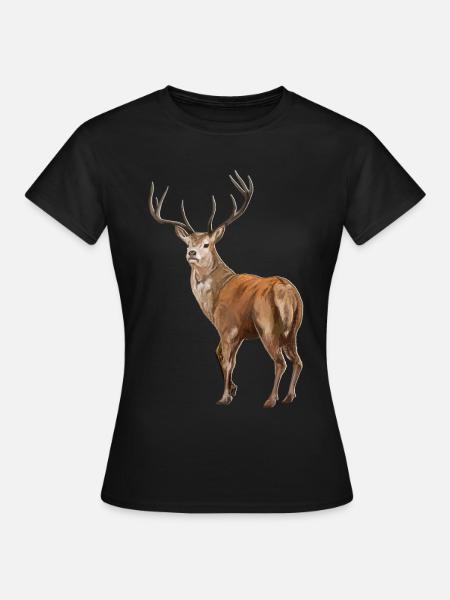Weisswedelhirsch White-Tailed Deer - Frauen T-Shirt - Schwarz
