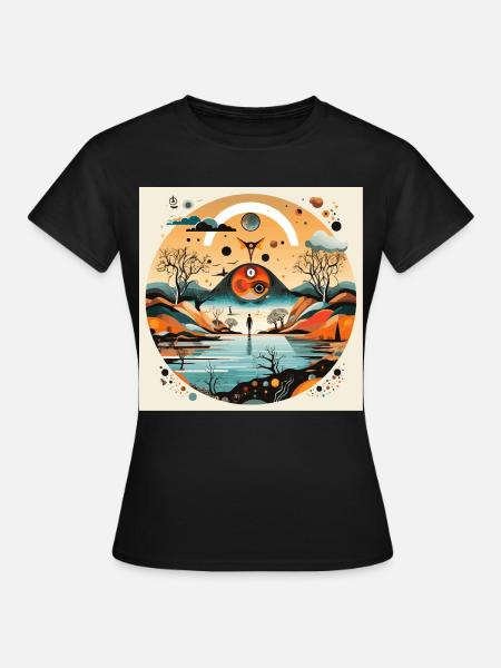 Kreislandschaft der Augen - Frauen T-Shirt - Schwarz