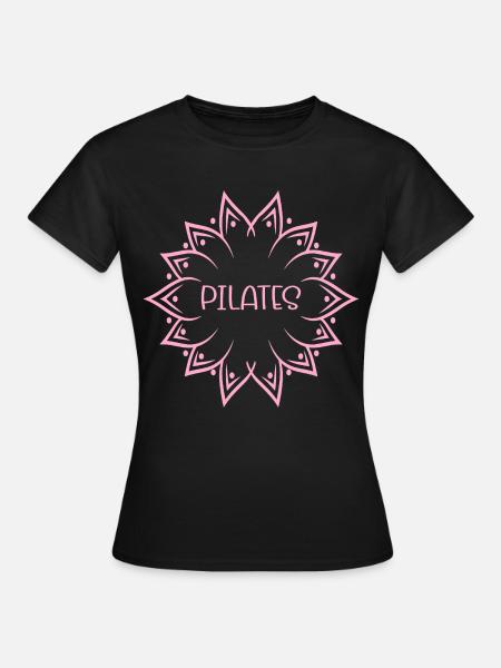 Pilates Blume - Frauen T-Shirt - Schwarz