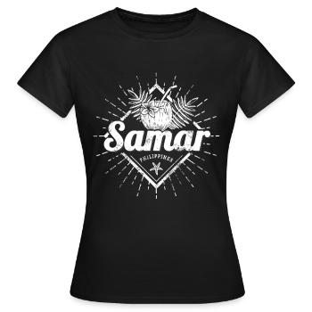 Samar Philippines Island Filipino Visayas Souvenir - Women's T-Shirt - black - Front - AI Model Female 172 dark (172cm)