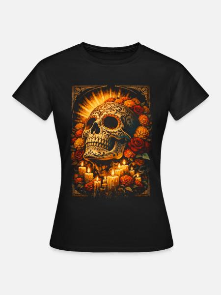 Dia De Los Muertos - Frauen T-Shirt - Schwarz