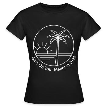 Girls on Tour Mallorca 2026 - Frauen T-Shirt - Schwarz - Vorne - AI Model Female 172 dark (172cm)