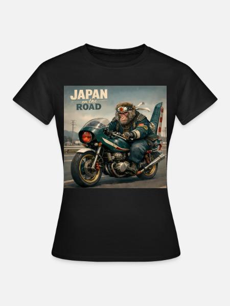 Japanischer Bosozoku-Affenbiker - Frauen T-Shirt - Schwarz