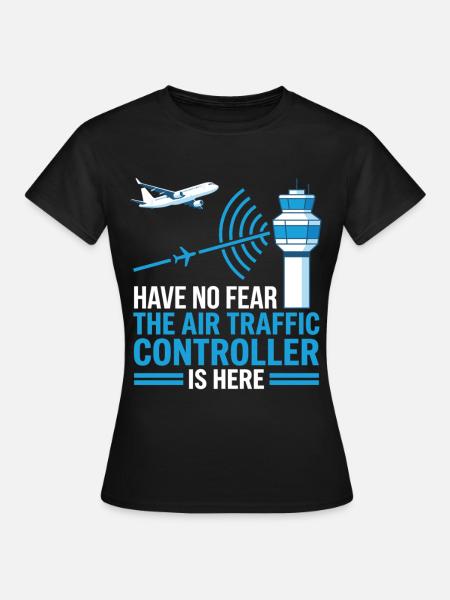 Air Traffic Controller Fluglotse Geschenk - Frauen T-Shirt - Schwarz