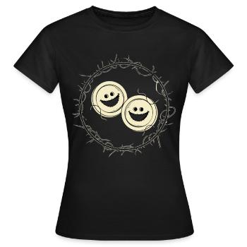 Boutons effrayants - T-shirt Femme - noir - Devant - AI Model Female 172 dark (172cm)