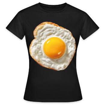 Spiegelei - Frauen T-Shirt - Schwarz - Vorne - AI Model Female 172 dark (172cm)