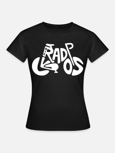 Lustige Fahrrad Sprüche - Nie radlos - Frauen T-Shirt - Schwarz