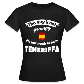 Nicht grummelig in Teneriffa - Frauen T-Shirt - Schwarz - Vorne - AI Model Female 172 dark (172cm)