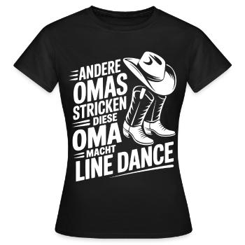 Coole Oma Tanz - Frauen T-Shirt - Schwarz - Vorne - AI Model Female 172 dark (172cm)