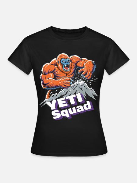Yeti Squad Monster Berg Abenteuer - Frauen T-Shirt - Schwarz