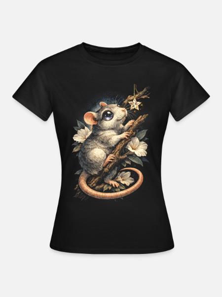 Farbratte Fancy Rat Großmaus Hausratte - Frauen T-Shirt - Schwarz