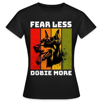 Doberman Dobermann - T-shirt Femme - noir - Devant - AI Model Female 172 dark (172cm)