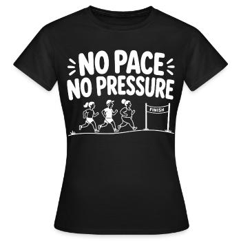 Pas de rythme, pas de pression - T-shirt Femme - noir - Devant - AI Model Female 172 dark (172cm)