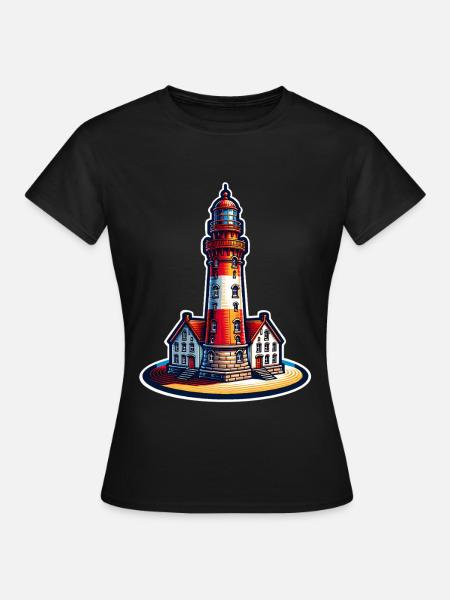 Leuchtturm - Frauen T-Shirt - Schwarz