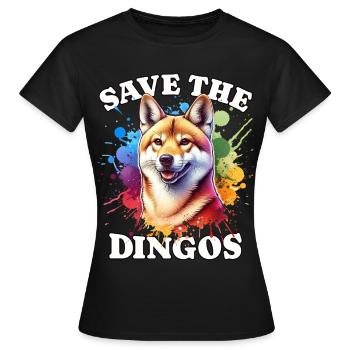 Chien sauvage australien sauve le dingo - T-shirt Femme - noir - Devant - AI Model Female 172 dark (172cm)
