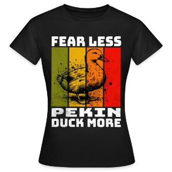 Canard Pékin Canard Blaqué - T-shirt Femme - noir - Devant - AI Model Female 172 dark (172cm)