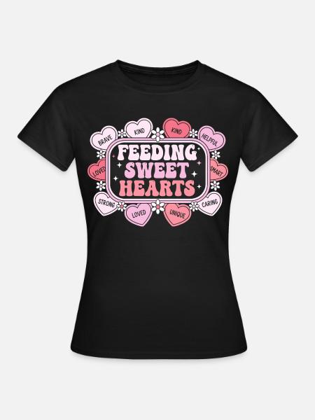 Caring Hearts: Bildung und Liebe - Frauen T-Shirt - Schwarz