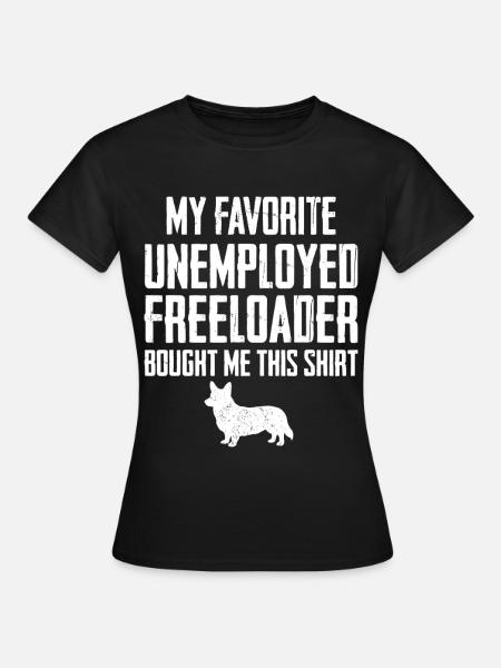 Lustiger Corgi-Schmarotzer - Frauen T-Shirt - Schwarz