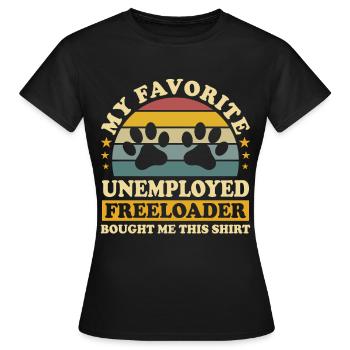 Vintage Favorite Unemployed Freeloader - Women's T-Shirt - black - Front - AI Model Female 172 dark (172cm)