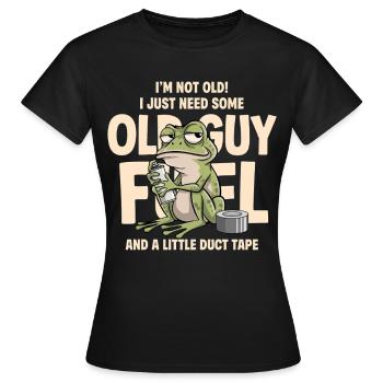 Vieux Grenouille Carburant - T-shirt Femme - noir - Devant - AI Model Female 172 dark (172cm)