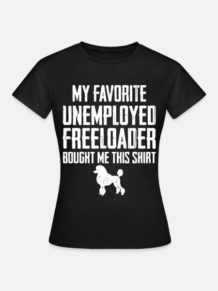 Lustiger Pudel-Schmarotzer - Frauen T-Shirt - Schwarz