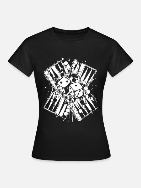 Backgammon | Brettspiel | Geschenk - Frauen T-Shirt - Schwarz