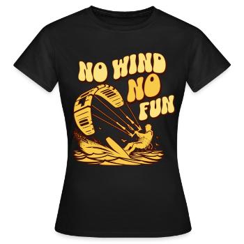 Pas de vent, pas de plaisir - T-shirt Femme - noir - Devant - AI Model Female 172 dark (172cm)