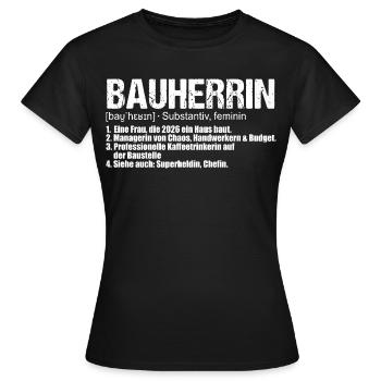 Builder Definition House Building Own Home - Women's T-Shirt - black - Front - AI Model Female 172 dark (172cm)