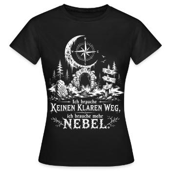 Ich brauche mehr Nebel - Frauen T-Shirt - Schwarz - Vorne - AI Model Female 172 dark (172cm)