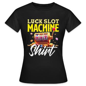 Glücksspiel Automat Casino Jackpot Gewinner - Frauen T-Shirt - Schwarz - Vorne - AI Model Female 172 dark (172cm)