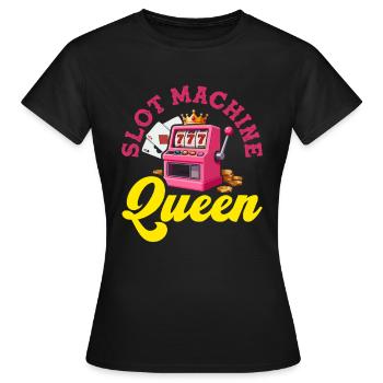 Pinke Spielautomaten Königin Casino Jackpot - Frauen T-Shirt - Schwarz - Vorne - AI Model Female 172 dark (172cm)