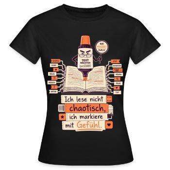 Ich Markiere Mit Gefühl - Frauen T-Shirt - Schwarz - Vorne - AI Model Female 172 dark (172cm)