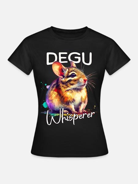 Degu Flüsterer - Frauen T-Shirt - Schwarz