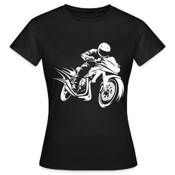 Motard Motard - T-shirt Femme - noir - Devant - AI Model Female 172 dark (172cm)