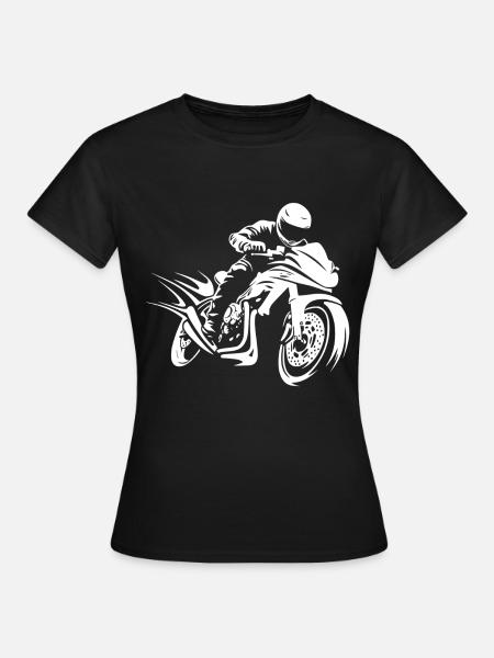 Motorrad Motorradfaher - Frauen T-Shirt - Schwarz