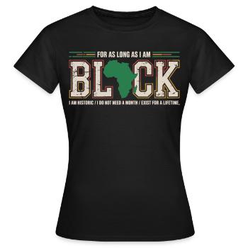 Fierté Afro Black History Month Vintage - T-shirt Femme - noir - Devant - AI Model Female 172 dark (172cm)