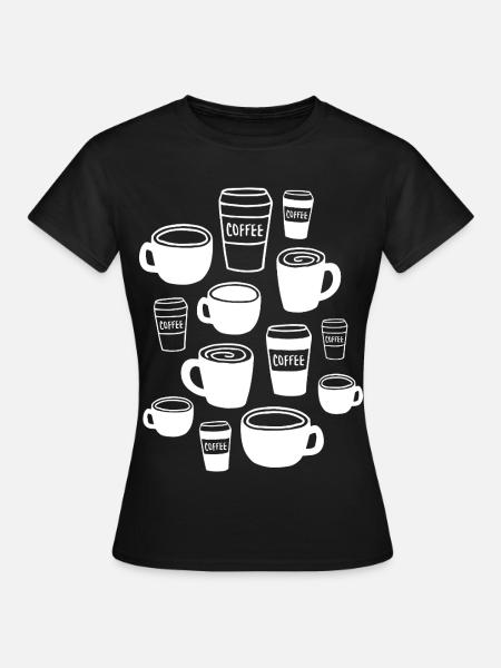 Coffee Kaffeebecher - Frauen T-Shirt - Schwarz