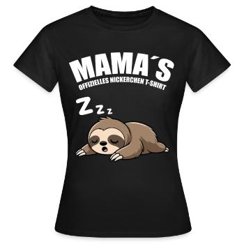 Muttertagsgeschenke für Mama – Lustiges Faultier - Frauen T-Shirt - Schwarz - Vorne - AI Model Female 172 dark (172cm)